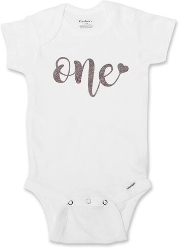 First Birthday Outfit Girl, Choose Your Color, 1st Birthday Onesie, 1 Year Old 12 18 24 Month, Smash Cake Outfit, Short or Long Sleeve, Glitter 002 (18 Month Bodysuit, Long Sleeve, Glitter Blush) in Saudi Arabia