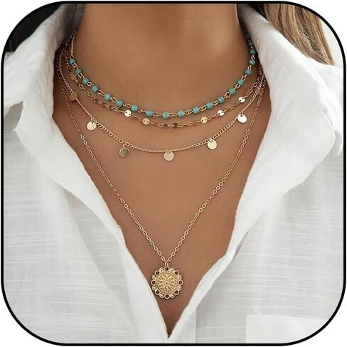 Charm Necklace for Women Dainty Gold Paperclip Chain Necklace Trendy Cherry Starfish Bow Cowboy Pearl Beach Charms for Necklace Western Outfit for Women 80s Outfit Summer Beach Essentials Gold Jewelry in Saudi Arabia