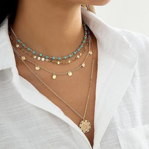 Charm Necklace for Women Dainty Gold Paperclip Chain Necklace Trendy Cherry Starfish Bow Cowboy Pearl Beach Charms for Necklace Western Outfit for Women 80s Outfit Summer Beach Essentials Gold Jewelry in Saudi Arabia