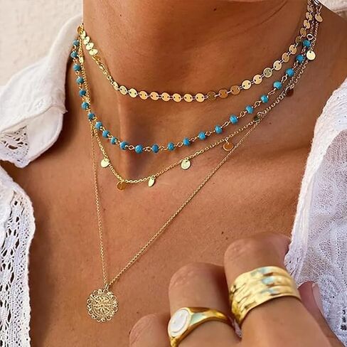 Charm Necklace for Women Dainty Gold Paperclip Chain Necklace Trendy Cherry Starfish Bow Cowboy Pearl Beach Charms for Necklace Western Outfit for Women 80s Outfit Summer Beach Essentials Gold Jewelry in Saudi Arabia