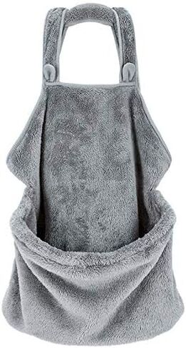 حقيبة نوم للقطط تحمل مريلة لحمل الحيوانات الأليفة وحقيبة الكنغر للقطط الصغيرة والجراء المصنوعة من الصوف وحقيبة لحمل الحيوانات الأليفة الصغيرة (مقاس واحد، رمادي) in Kuwait