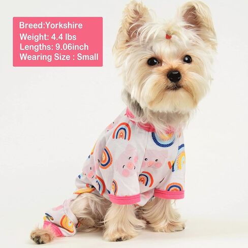 Dog Pajamas for Small Dogs, Soft Thin Pjs Jammies Cat Doggie, Summer Pet Cute Puppy Clothes Outfits Dogs Boy Girl in Saudi Arabia