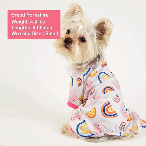 Dog Pajamas for Small Dogs, Soft Thin Pjs Jammies Cat Doggie, Summer Pet Cute Puppy Clothes Outfits Dogs Boy Girl in Saudi Arabia