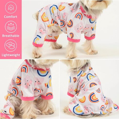 Dog Pajamas for Small Dogs, Soft Thin Pjs Jammies Cat Doggie, Summer Pet Cute Puppy Clothes Outfits Dogs Boy Girl in Saudi Arabia