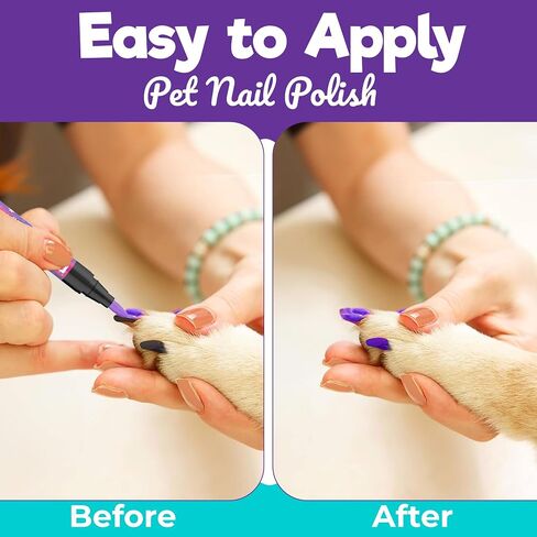 16 Metallic & Matte Dog Nail Polish Pens Quick Dry and Dog Nail File, Pet Safe, Non Toxic Nail Polish for Dogs, Quick Dry Nail Polish & Dog Nail Filer, Doggy Nail Polish Set, Small Dog Accessories in Saudi Arabia
