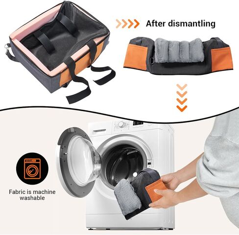 Dog Car Seat for Small Dog Pickup Center Console Seat Pet Booster Seat for Car Puppy Car Seat for Small Dogs (Gray+Orange) in Kuwait