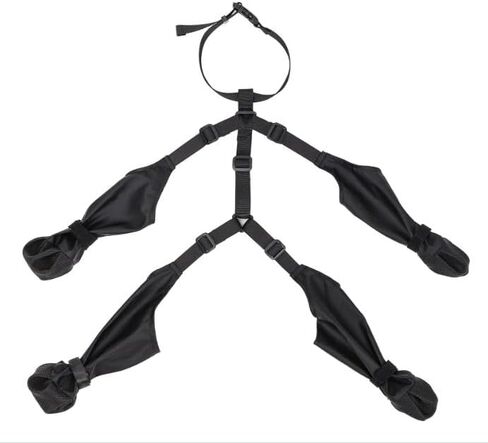 Waterproof Dog Boots with Suspenders, Dog Paw Protectors Shoes Leggings, Anti-Slip Boots for Small Medium Dog, Adjustable Pooch Tall Dog Suspender Rain Booties for Outdoor Hiking Hunting, M in Saudi Arabia