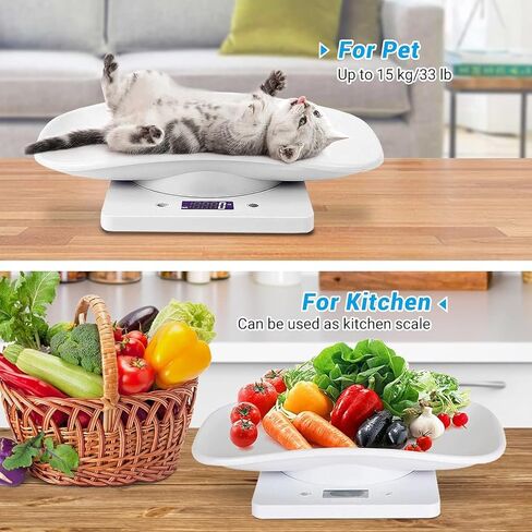 Digital Small Animals Scales for Weighing with Tape Measure, Puppy Whelping Scale Weigh Your Kitten, Rabbit with High Precision, Multifunction Electronic Baby Scales for Small Dogs in Saudi Arabia
