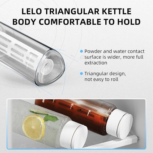 MHW-3BOMBER Camping Cold Brew Coffee Maker 600ml/20oz Travel Cold Brew Pitcher For Space Saving Iced Tea and Coffee Maker with Filter White CE6136-OS in Saudi Arabia
