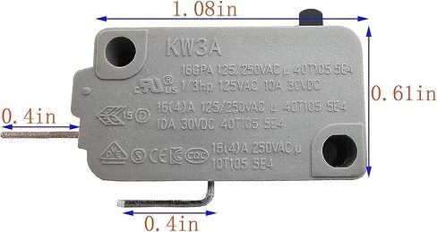 KW3A Microwave Oven Door Switch 16A 2 Normally Open and 1 Normally Close | Current:16A Voltage:125 / 250AVC Working temperature:-40°~105° in Kuwait