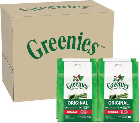 GREENIES Original Regular Natural Dog Dental Care Chews Oral Health Dog Treats, 72 oz. Pack (72 Treats) in Saudi Arabia