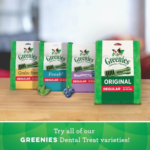 GREENIES Original Regular Natural Dog Dental Care Chews Oral Health Dog Treats, 72 oz. Pack (72 Treats) in Saudi Arabia