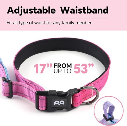 QQPETS Hands Free Dog Leash with Car Seat Belt, Adjustable No Pull Bungee Dog Running Waist Leash, Versatile Crossbody Rope for Walking, Jogging and Hiking in Kuwait