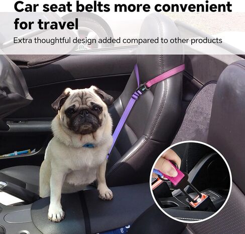 QQPETS Hands Free Dog Leash with Car Seat Belt, Adjustable No Pull Bungee Dog Running Waist Leash, Versatile Crossbody Rope for Walking, Jogging and Hiking in Kuwait