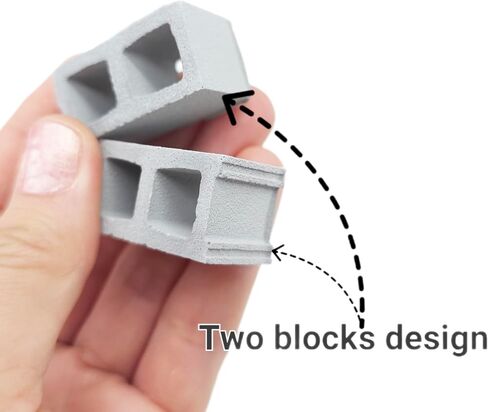 Miniature Cinder Blocks Silicone Mold - 1:12 Scale with Realistic Texture (4 Cavities mold) in Saudi Arabia