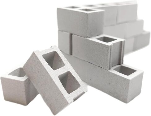 Miniature Cinder Blocks Silicone Mold - 1:12 Scale with Realistic Texture (4 Cavities mold) in Saudi Arabia