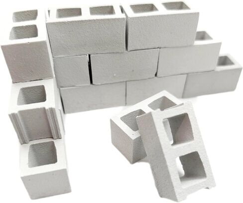 Miniature Cinder Blocks Silicone Mold - 1:12 Scale with Realistic Texture (4 Cavities mold) in Saudi Arabia