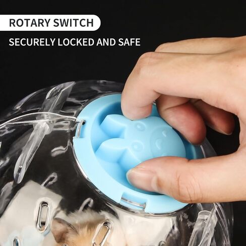 كرة هامستر 4.9 بوصة، للهامستر أقل من 3.9 بوصة/10 سم في الطول، محمولة وصغيرة الحجم، ألعاب تمرين الهامستر، أزرق وشفاف in Kuwait