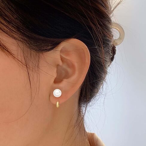 Boho Pearl Ear Jacket Earrings Gold Pearl Stud Earrings Pearl Wedding Earrings Two Ways Front Back Earrings Jewelry for Women and Girls Gifts in Saudi Arabia