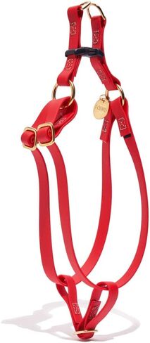 Found My Animal - Water Resistant Dog Harness (Red, Medium) - Heavy Duty Dog Walking Harness - Rubber Coated Webbing & Top Stitched - Easy Control for All Sized Dogs - Made in The USA in Saudi Arabia