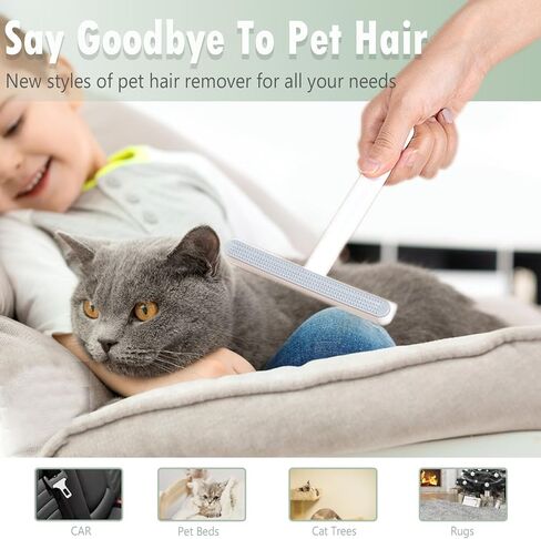 عبوتان من مزيل شعر الحيوانات الأليفة - أداة احترافية لتنظيف الوبر والفراء للتنظيف العميق لشعر الكلاب والقطط على السجاد وسجادات السيارة والأرائك وأسرّة الحيوانات الأليفة والسجاد in Kuwait