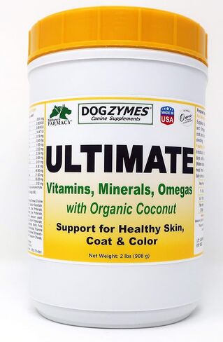 Dogzymes Ultimate Skin and Coat مع زيت الطحالب وجوز الهند العضوي (2 رطل) in Kuwait