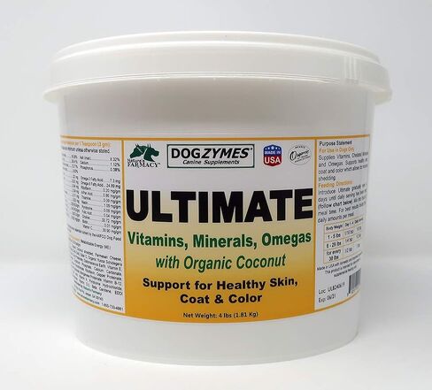 Dogzymes Ultimate Skin and Coat مع زيت الطحالب وجوز الهند العضوي (2 رطل) in Kuwait