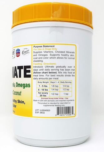 Dogzymes Ultimate Skin and Coat مع زيت الطحالب وجوز الهند العضوي (2 رطل) in Kuwait