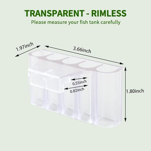 2pcs TOGJUSSAE Aquarium Plant Holder Fish Tank Plant Holder Top Hanging Plastic Aquatic Plant Cup - for Aquatic Plant and Decoration (Rimmed) in Saudi Arabia