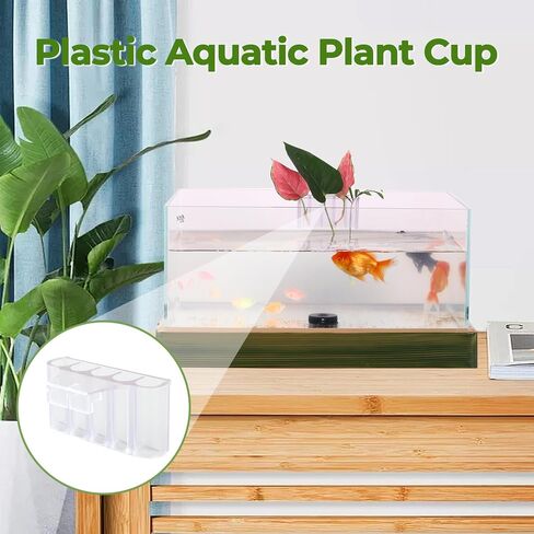 2pcs TOGJUSSAE Aquarium Plant Holder Fish Tank Plant Holder Top Hanging Plastic Aquatic Plant Cup - for Aquatic Plant and Decoration (Rimmed) in Saudi Arabia
