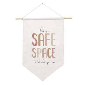 Safe Space Hanging Banner, Mental Health Poster, Therapy Office Wall Decor, Counseling Banner, School Counselor Office Wall Decor, Classroom Decor, Mindfulness Wall Hanging