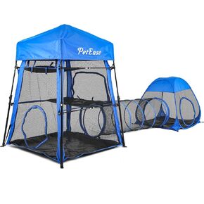 Cat Enclosures, 3-in-1 Cat Tower Tent with Tunnel/Pop Up Cube,Cat Climbing Tent Cat Cage Outdoor Catio Portable Playpen Play Tents for Cats Kitten and Small Animals