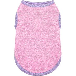 Chic Ion Polyester Dog Vest: Adorable Fashion Dog Apparel for Small, Medium, and Large Breeds, Moisture-Wicking, Soft, Anti-Static, Durable, and Easy-to-Clean Design Dog Shirt Pink S