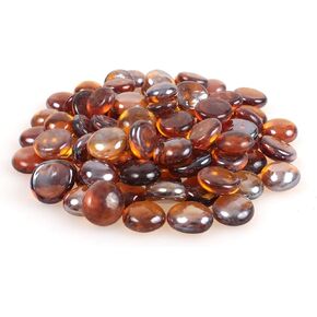 حصى زجاجي عاكس عالي اللمعان، رخام زجاجي مستدير للنار، خرز مزهرية لحشو حوض السمك لتزيين الحديقة النضرة، 17-19 مم (2/3 بوصة - 3/4 بوصة)، 335 جم/0.78 رطل (زبرجد داكن) in Kuwait