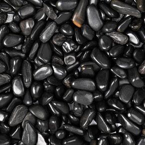 5lbs Natural River Rocks, Polished Pebbles for Plants Garden, 0.3-0.8 inch Decorative Countryside Stones, Ideal for Fish Tank, Vases, Home Decor and Garden Landscaping,Countryside