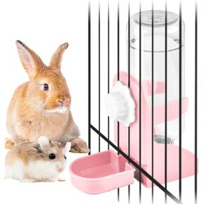 kathson Rabbit Water Dispenser for Cage 17 Oz Hanging Guinea Pig Water Bottle No Drip Gravity Automatic Bunny Water Bottle No Leak Small Animal Water Bottle for Chinchilla Ferret Hamster(Green