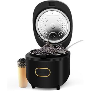 WantJoin Boba Maker Machine طباخ بوبا التجاري صانع لؤلؤة بوبا التجاري لشاي الفقاعات والشاي والحليب وعاء بوبا للؤلؤ التابيوكا للمطاعم ومتاجر شاي الحليب ومتاجر الحلوى وبارات الصالة 110 فولت