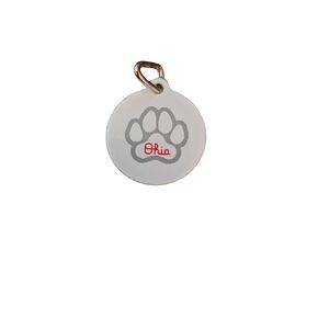 Ohio State Script Ohio Paw Print Collar Charm