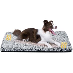 Miguel Cat Bed Self Warming Dog Bed Cat Self Heating Mat for Dog Heating Pad for Dogs House 24 x 18 inch Thermal Dog Crate Pad, Indoor Mat with Removable Washable Cover(Light Brown,S)