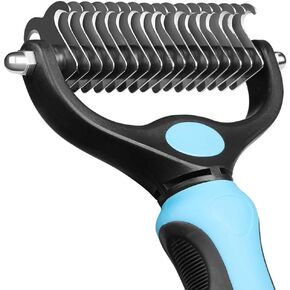 IFAN™ Professional 2 في 1 مشط الحيوانات الأليفة فرشاة القطط فرشاة الكلب مشط العناية بالقطط مشط العناية بالكلاب إزالة البراغيث والعقدة المفتوحة والتمشيط وأدوات إزالة الشعر الطائر للشعر الطويل والقصير والكلاب والقطط (9+17) in Kuwait