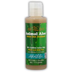 Aloe Life - Animal Aloe, Pet-Safe Digestive Aid & Skin Treatment Gel, Helps to Soothe Hotspots, Flea Bites & Irritation, Supports Your Pet’s Digestive Health & Overall Wellness, Fragrance-Free (4 oz)