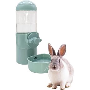 Tfwadmx Rabbit Watter Bottle 17oz Dispenser No Drip Small Animal Cage Water Feeder Bowl Hanging Guinea Pig Automatic Water for Bunny Chinchilla Hedgehog Ferret (Blue)