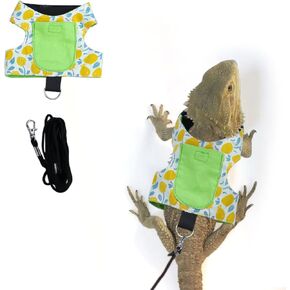 Bearded Dragon Tracker Pouch Dragons Activity Tracker Collar Bearded Dragon Monitor Collar Air Tag Pouch Reptile Harness and Leash Collar GPS Pouch Tracking Device Holder for Amphibians