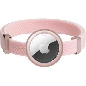 Cat Collar Airtag Holder Set,U.S. IDA Gold Awarding Cat Safety Collar Non Breakaway Quick Release with Pet Airtag Holder Anodized Aluminium, Lightweight for Cats Dogs,S(Blush Pink)