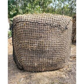 Round Bale Hay Nets for Horses 1.5" Holes Large Round Bale Feeder Slower Feed Hay Net Size 5ft x 4ft