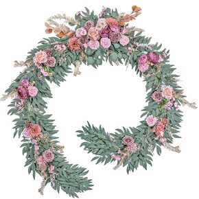 9FT Wedding Arch Flower Garland, Handmade Wedding Table Decorations,Head Table Floral Decor for Fall Wedding Wedding Ceremony