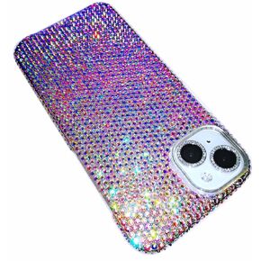 Bling Rhinestone for iPhone 15 Plus Case - Over 1400 High Quality Hand Glued Sparkle Diamond Case Compatible with iPhone 15 Plus for women girls-AB