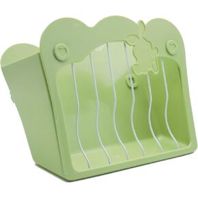 Rabbit Hay Holder, Bunny Hay Feeder Plastic Large Capacity Hanging Hay Rack Metal Curved Net Feeding Rack Guinea Pig Dual-Use Food Dispenser for Rabbits Chinchillas Guinea Pigs (green)