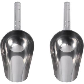 POPETPOP dog food scooper stainless steel scoops for dry goods ice scooper for ice maker dog food measuring cup dog food scoop 2 cup cat food scoop pet ice spoon feed the cat Metal