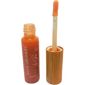 Lip Gloss | Plant-Based | Flavor Variety | High Shine | Non-Sticky | Eco-Friendly | Glass Tube Bamboo Lid | Doe Foot Applicator | Caramel Apple Flavor | 10mL | in Saudi Arabia